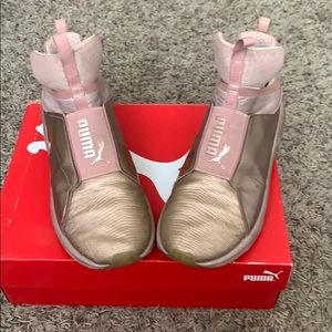 Puma fenti rose gold high tops